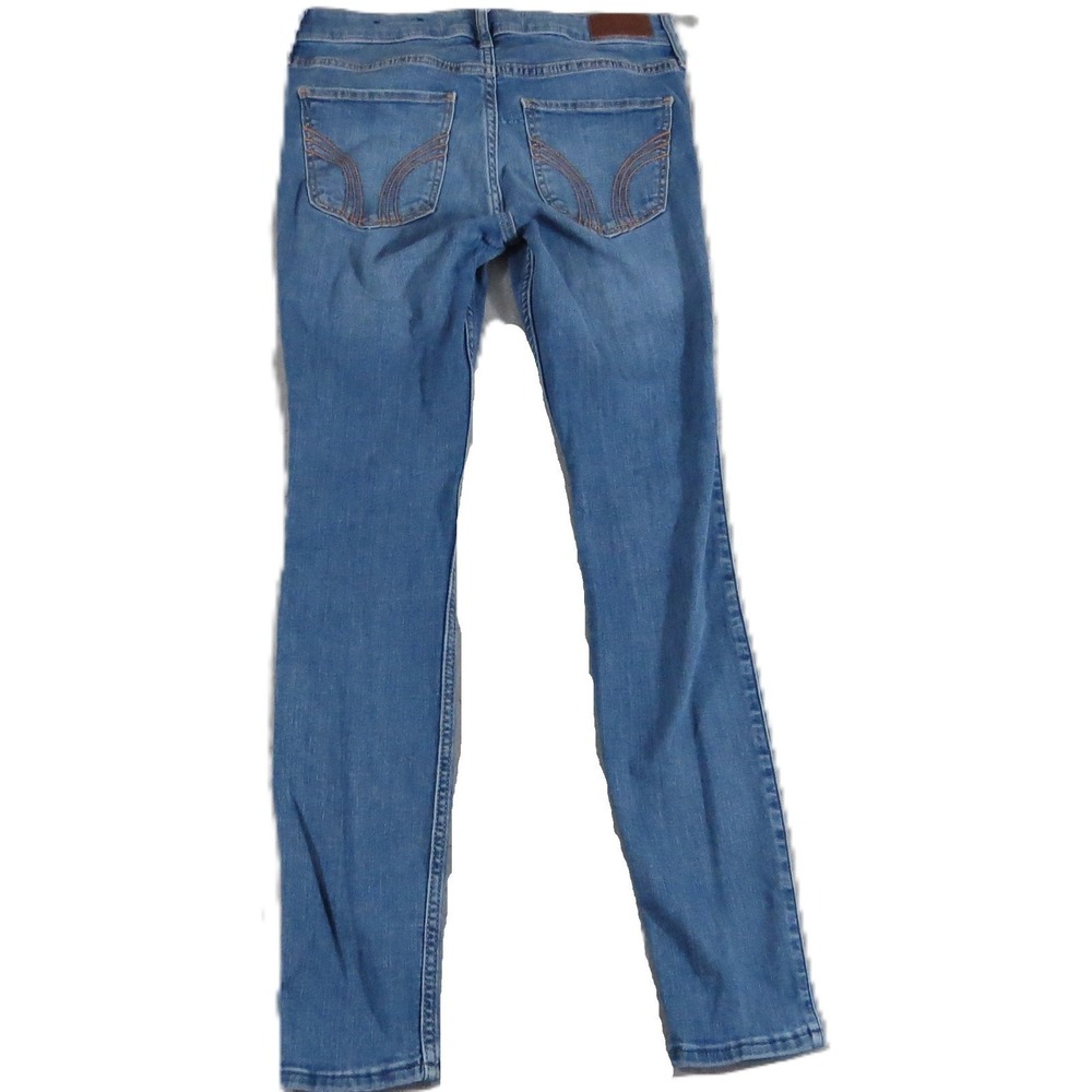 Hollister Mid Rise Super Skinny Jeans Women 1S 25x28 Classic Stretch Blue Denim